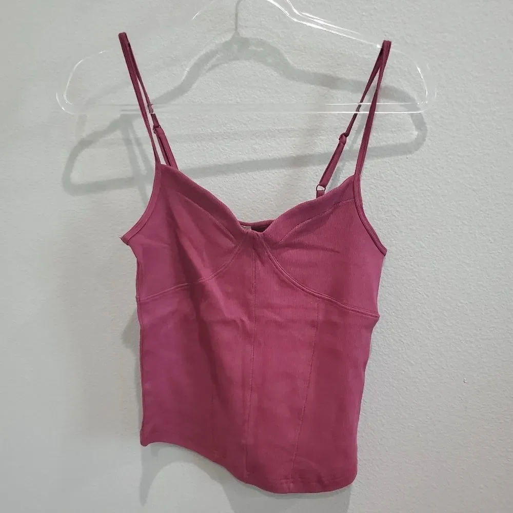 NWT Free People raspberry or black cami - Picture 2 of 6